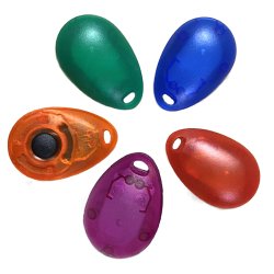 Teardrop Translucent Push Button Dog Training Clickers