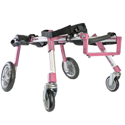 Walkin' Wheels 4-Wheel Full Support Dog Wheelchair Medium Large Pink