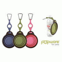 Popware for Pets Collapsible Travel Cup with Bottle Holder