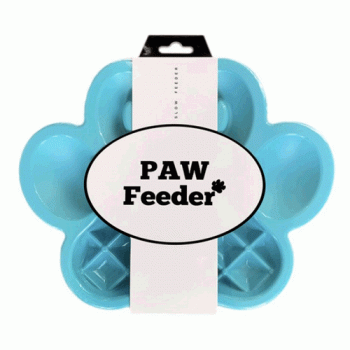 Paw Feeder Dog Bowl Blue